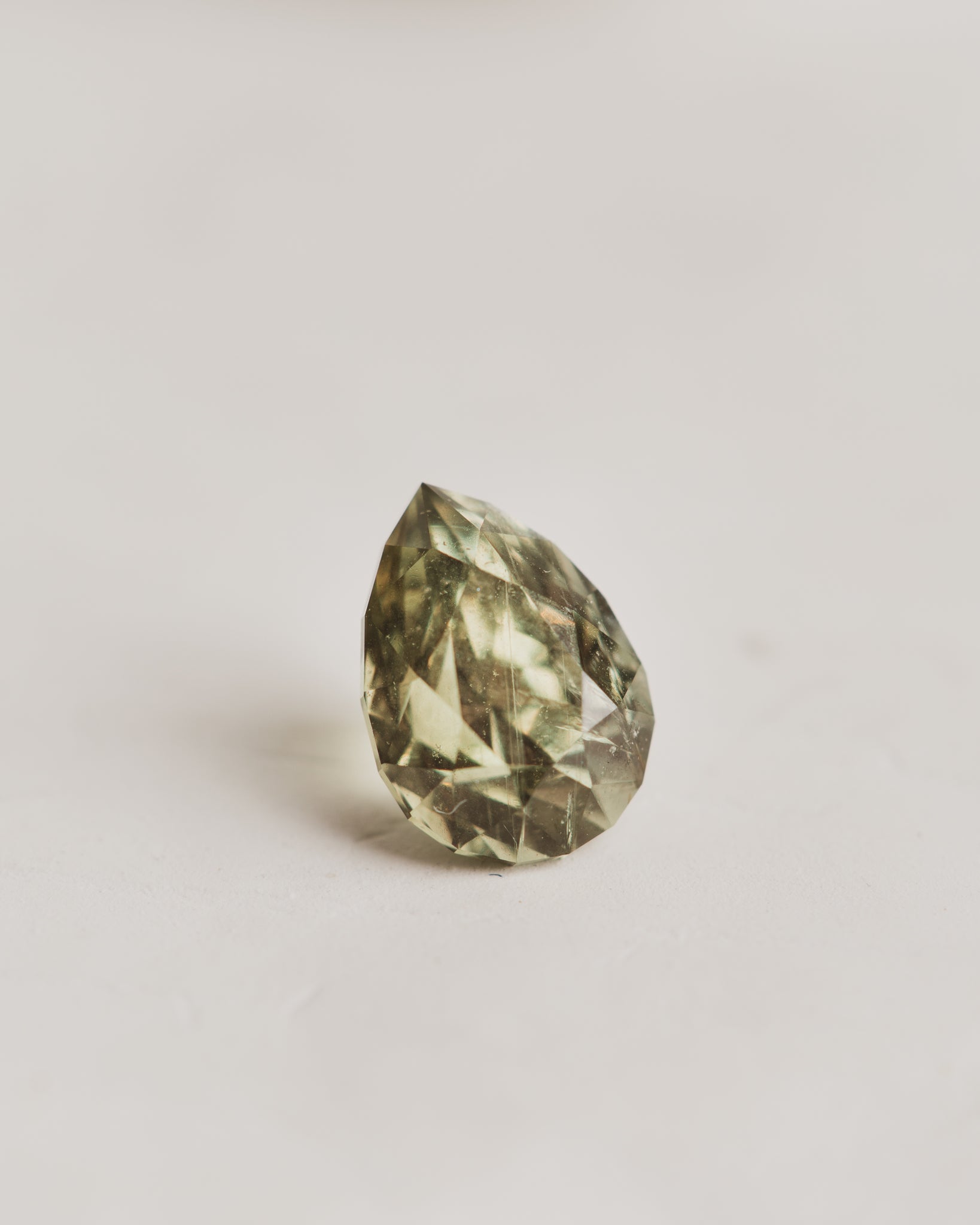 1.17 carat Green Pear Sapphire