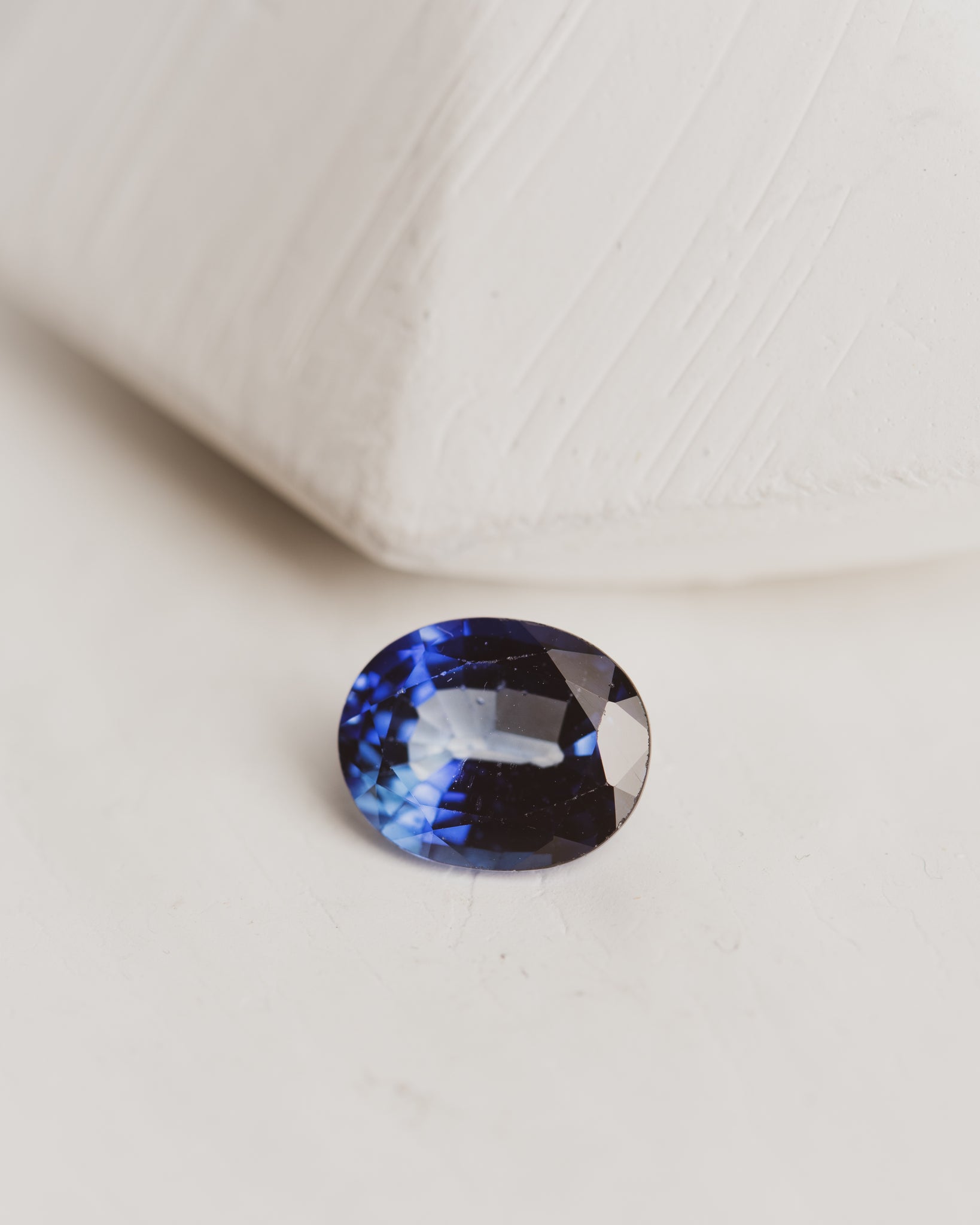 3.3 carat True Blue Oval Sapphire