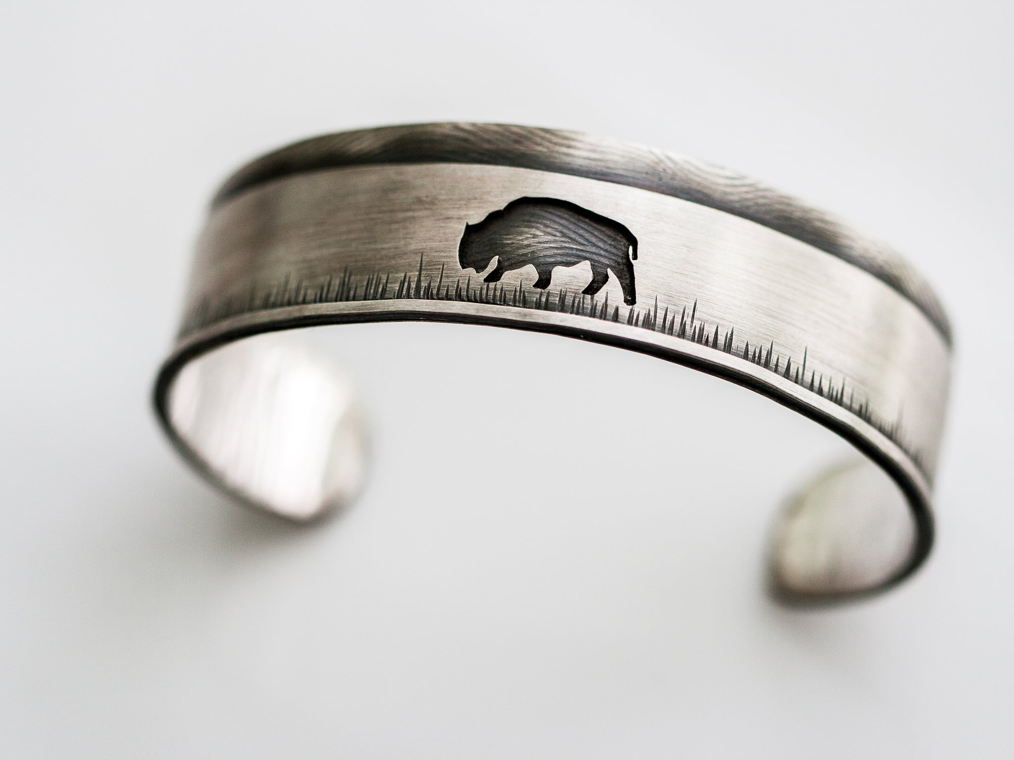 Dillon Rose sterling silver buffalo cuff